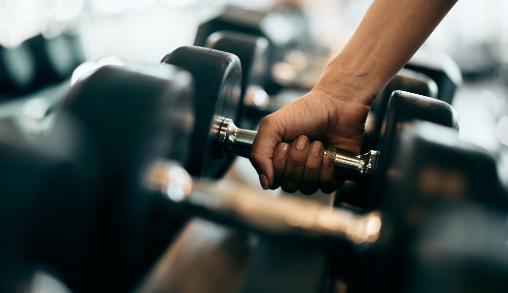 A person enjoys the fitness center at at the John Carver Inn and Spa in Plymouth MA