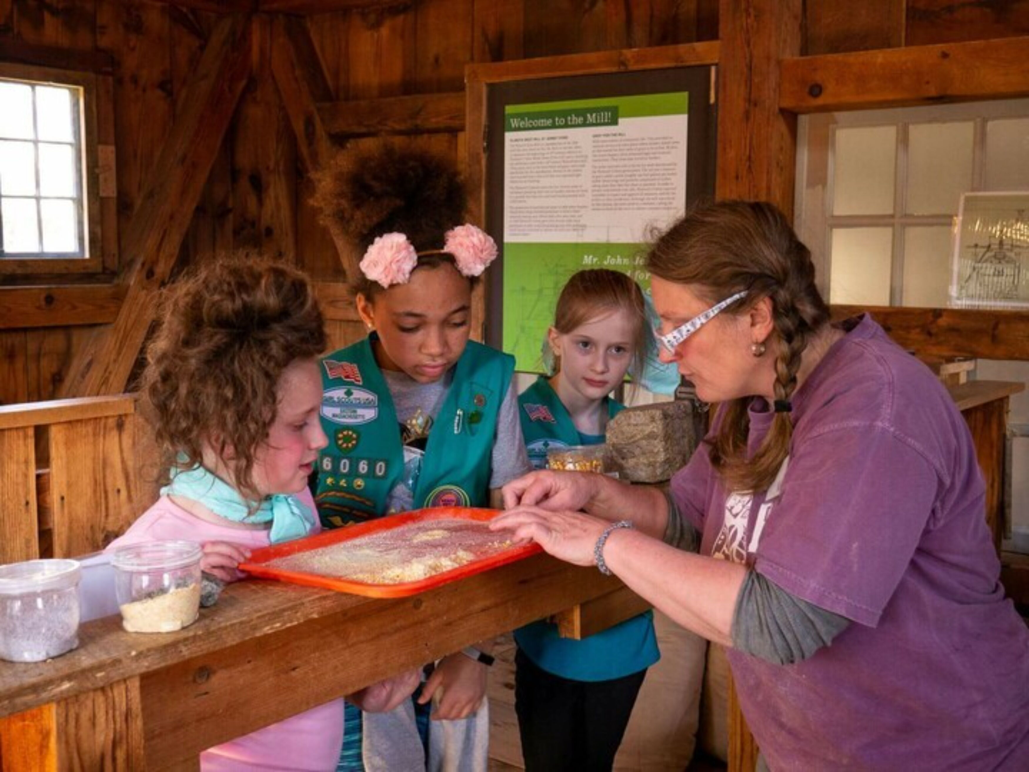 Attractions Near the John Carver Inn & Spa - Plimoth Plantation - Children Watching Exhibit