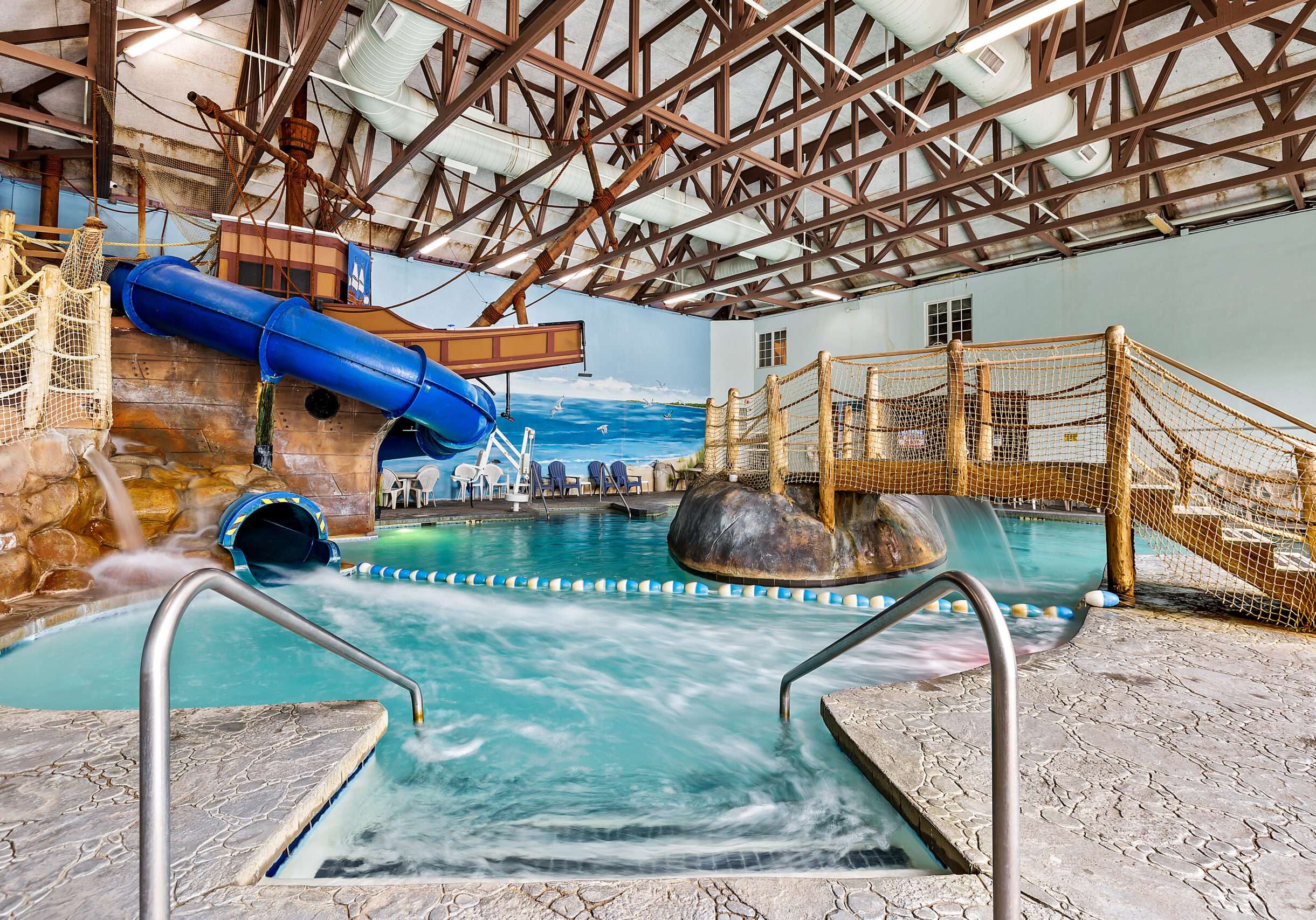 Indoor Pilgrim Cove Pool (with Mayflower waterslide)